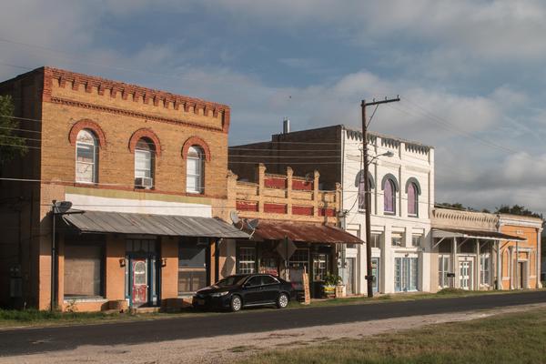 Devine Texas historic downtown storefronts